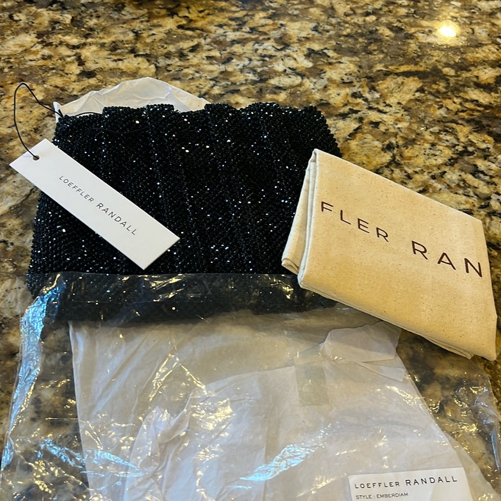 Loeffler Randall NEW Ember Diamanté Black Evening Bag